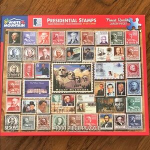 Like New 🇺🇸 White Mountain Presidential Stamps Puzzle